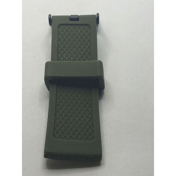 Diesel Watch Parts 2 Piece Silicone Half Band Only Clasp Army Green 22mm PY205 - Picture 4 of 8
